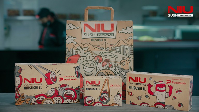 Niu Sushi presenta nuevo packaging creado por el artista José Carcavilla