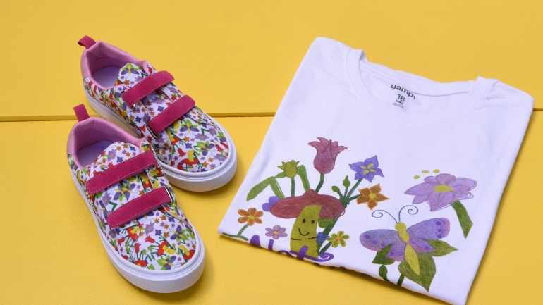 Yamp! lanza colección de zapatillas y poleras con diseños exclusivos creados por alumnos del Programa Haciendo Escuela