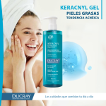 KERACNYL Gel de Ducray limpiador natural para pieles acneicas con fórmula e imagen renovada